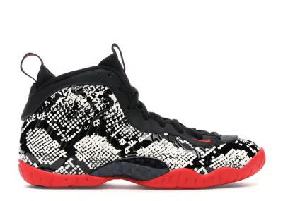 Pre-owned Nike Air Foamposite One Albino Snakeskin Sneakers In Sail/habanero Red/black In Multi