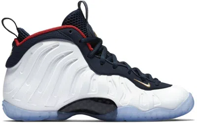 Pre-owned Nike Air Foamposite One Olympic Sneakers In Obsidian/university Red/metallic Gold