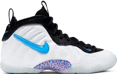 Pre-owned Nike Air Foamposite Pro 3d Sneakers In White/blue Hero/red Orbit