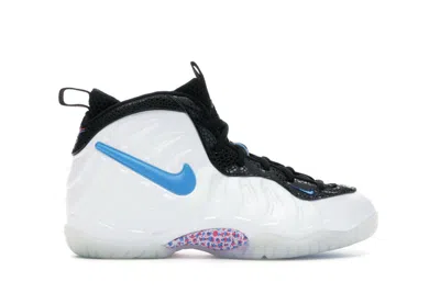 Pre-owned Nike Air Foamposite Pro 3d Sneakers In White/blue Hero/red Orbit In Multi