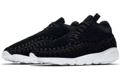 Pre-owned Nike Air Footscape Woven Chukka Black 443686-004 In Black/black/white