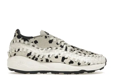 Pre-owned Nike Air Footscape Woven Prm White Cow Print (women's) Sneakers In Sail/black