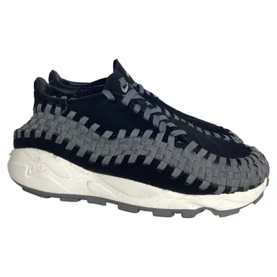NIKE AIR FOOTSCAPE WOVEN SNEAKERS IN BLACK PONY HAIR
