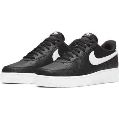 Nike Air Force 1 07 Sneakers In Black Leather