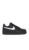 Nike Air Force 1 07 Sneakers In Black Leather In Black & White
