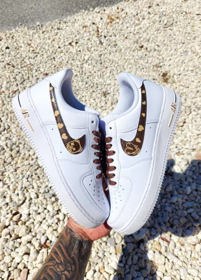 Pre-owned Nike ??  Air Force 1 07 Custom / Girls Gs Women Men Af1 ?? In Black