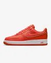 NIKE AIR FORCE 1 07 DV0788-600 MEN RED WHITE LEATHER LOW TOP SNEAKER SHOES HHH84