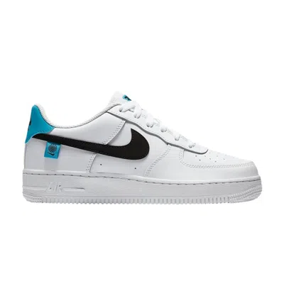 Pre-owned Nike Air Force 1 '07 Low Gs 'worldwide Pack - Blue Fury' | White | Kid's Size 6.5