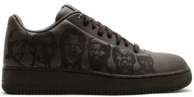 Pre-owned Nike Air Force 1 07 Low Supreme Original Six Players Sprm Dark Cinder 315184-221 In Dk Cinder / Dk Cinder / White