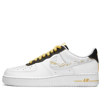 Nike Air Force 1 '07 Lv8 'gold Links Zebra Print' In White