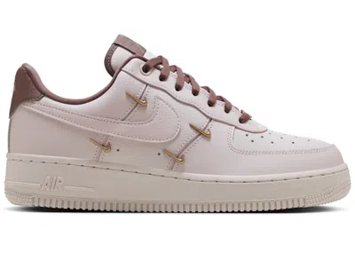 Pre-owned Nike Air Force 1 '07 Lx Cn Gold Mini Swooshes (women's) Sneakers In Pink Oxford/smokey Mauve