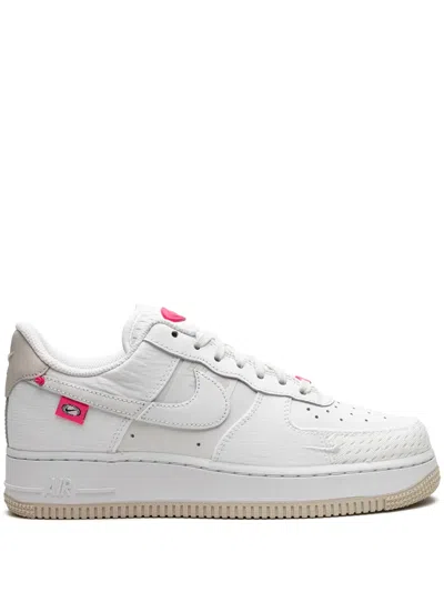 Nike Air Force 1 '07 Lx "pink Bling" Sneakers In White
