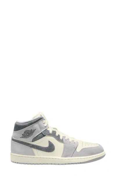 Nike Air Jordan 1 '07 Mid Basketball Sneaker In Neutral Grey/smoke Grey/sail