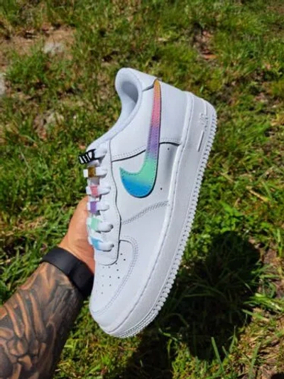 Pre-owned Nike ?❤️???  Air Force 1 07 Multicolor Custom / Girls Gs Women Men Af1 Af1 In Black