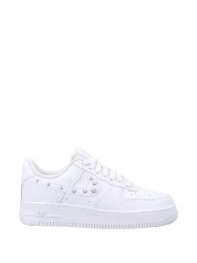 Nike Air Force 1 '07 Pearl-embellished Sneakers In White