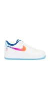 Nike Air Force 1 '07 Premium "ny Vs. Ny 2024'" Sneakers In White  Multi Color  & Aquarius Blue