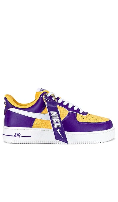 Nike Air Force 1 '07 Se Sneaker In Court Purple  White  University Gold  & 