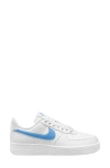 Nike Women's Air Force 1 '07 Next Nature Shoes In White/blue/white