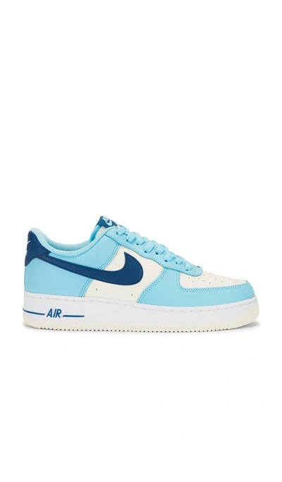 Nike Air Force 1 '07 Sneaker In Aquarius Blue  Court Blue  & Coconut Mil