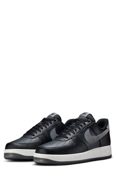 Nike Black & Gray Air Force 1 '07 Lv8 Sneakers In Black/smoke Grey