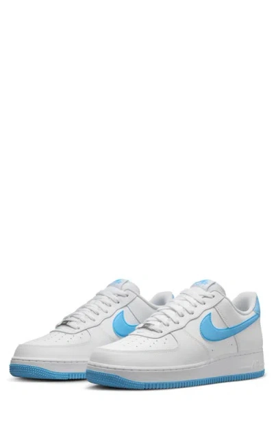 Nike Air Force 1 '07 Sneaker In White/aquarius Blue/white