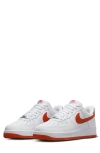 Nike Men's Air Force 1 '07 Casual Shoes In White/dragon Red/white