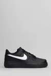 Nike Air Force 1 07 Sneakers In Black Leather In Black