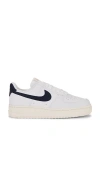 Nike White & Navy Air Force 1 '07 Next Nature Sneakers In White  Obsidian  Pale Ivory  & Metallic 