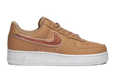 Pre-owned Nike Air Force 1 '07 Tan (women's) Sneakers In Hemp/metallic Rose Gold/light Soft Pink