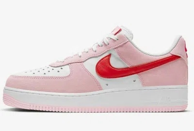Pre-owned Nike Air Force 1 '07 Valentine's Day Dd3384-600 Brand In Tulip Pink/university Red