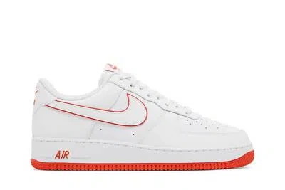 Pre-owned Nike Air Force 1 '07 'white Picante Red' Dv0788-102 In White/picante Red/white