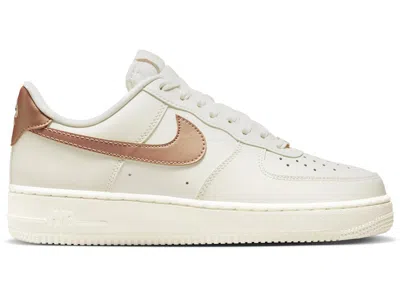 Pre-owned Nike Air Force 1 '07 (women's) Sneakers In Sail/metallic Red Bronze/pink Oxford In Multi