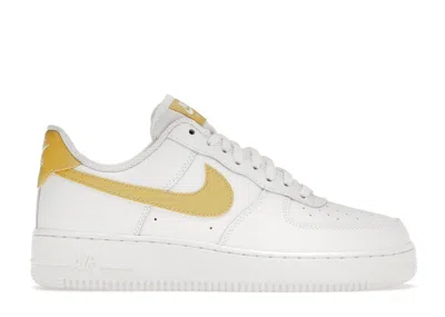 Pre-owned Nike Air Force 1 '07 (women's) Sneakers In White/saturn Gold