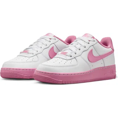 Nike Air Force 1 Basketball Trainer In White/magic Flamingo