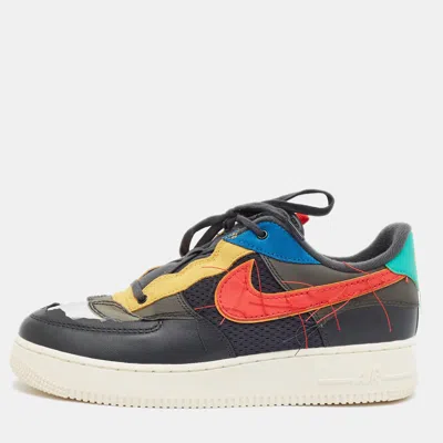 Pre-owned Nike Air Force 1 Bhm Size 42.5 Multicolor Leather And Suede Low Top Sneakers