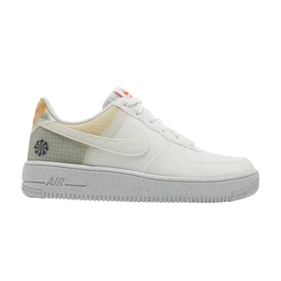 Pre-owned Nike Air Force 1 Crater Gs 'move To Zero - White Orange' | Kid's Size 3.5
