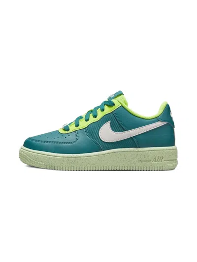 Nike Kids' Air Force 1 Crater Next Nature "bright Spruce/volt/barely Volt/phantom" Sneakers In Green