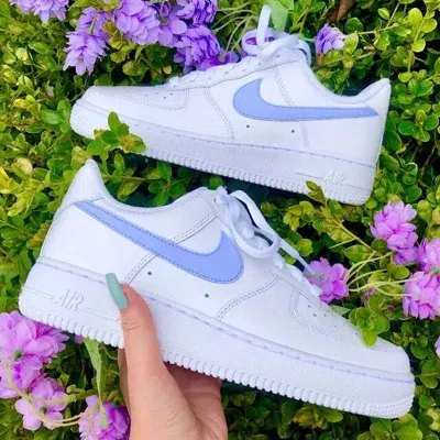 Pre-owned Nike Air Force 1 Custom Low Lavender Light Purple Casual Shoes Men Women Kids In White