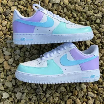 Pre-owned Nike Air Force 1 Custom Low Mermaid Pink Blue Purple Shoes Men Women Kids