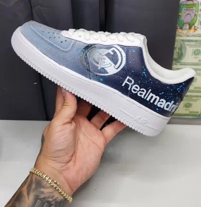 Pre-owned Nike Air Force 1 Custom / Real Madrid Af1 In Black
