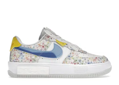 Pre-owned Nike Air Force 1 Fontanka Low Flowers (women's) Sneakers In Sail/vivid Sulphur/game Royal In Multi