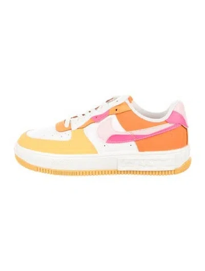 Pre-owned Nike Air Force 1 Fontanka Summit White Yellow Orange Sneakers