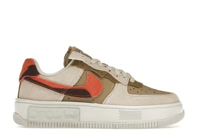 Pre-owned Nike Air Force 1 Fontanka (women's) Sneakers In Rattan/madder Root/burgundy Crush