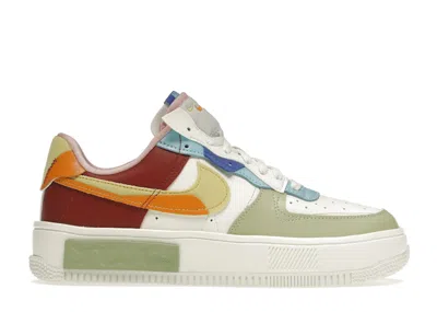 Pre-owned Nike Air Force 1 Fontanka (women's) Sneakers In Sail/sunset/pomegranate