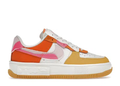 Pre-owned Nike Air Force 1 Fontanka Yellow Orange (women's) Sneakers In Summit White/solar Flare/medium Soft Pink