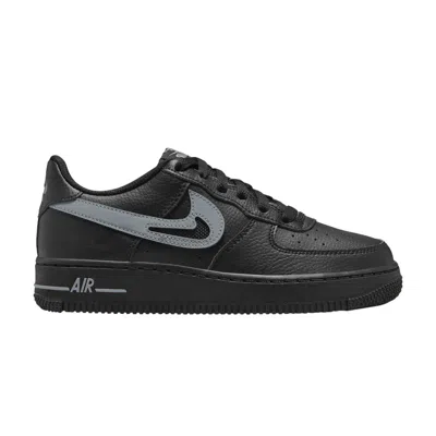 Pre-owned Nike Air Force 1 Gs 'cut Out Swoosh - Black Cool Grey' | Kid's Size 4.5
