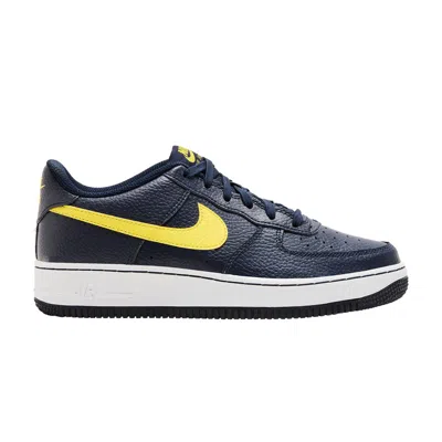 Pre-owned Nike Air Force 1 Gs 'obsidian Opti Yellow' | Blue | Kid's Size 5.5