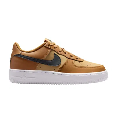 Pre-owned Nike Air Force 1 Gs 'wheat Anthracite' | Brown | Kid's Size 5