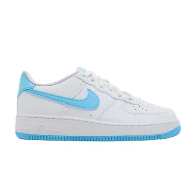 Pre-owned Nike Air Force 1 Gs 'white Aquarius Blue' | Kid's Size 3