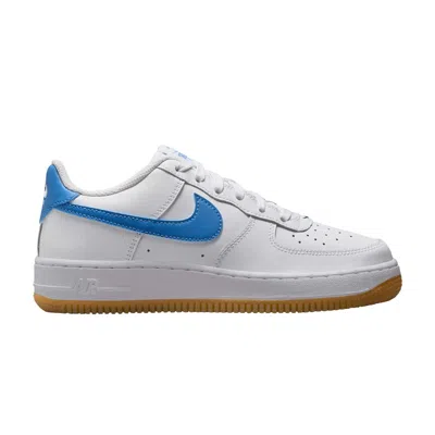 Pre-owned Nike Air Force 1 Gs 'white Blue Beyond Gum' | Kid's Size 10